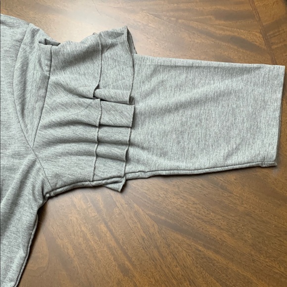 🎅 SPORTELLE Gray Ruffle 3/4 Sleeves Comfy Top NWT 3X - Picture 14 of 14